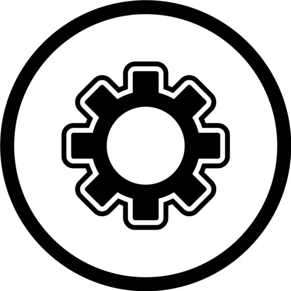 Simple Gear Vector Icon — Stock Vector