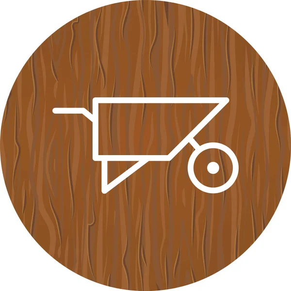 Wheelbarrow Icon Trendy Style Isolated Background — Stock Vector