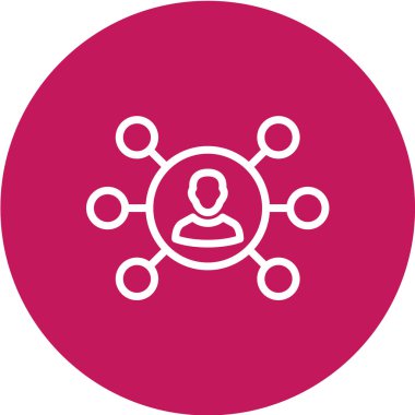 Sosyal ağ simgesi, vektör illüstrasyonu