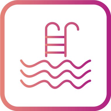 Yüzme havuzu ikonu. vektör illüstrasyonu