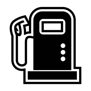 Yakıt İstasyonu Simgesi Moda Biçimli İzole Arkaplan