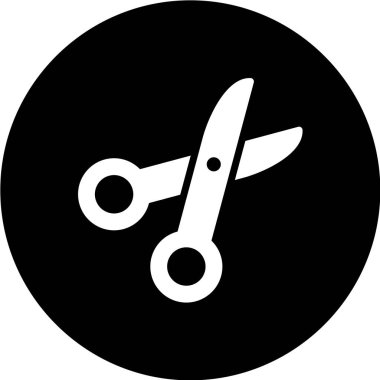 Makas ve bıçak ikonu. vektör illüstrasyonu