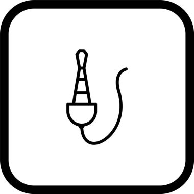 Kablo Kordonu Simgesi Moda Biçiminde İzole Arka Gruplandırılmış