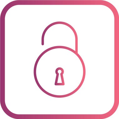 Kilit simgesi. düz dizayn biçimi 10