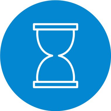 Kum saati simgesi, vektör illüstrasyonu