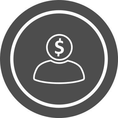 Banker Simgesi Moda Biçiminde İzole Arkaplan 