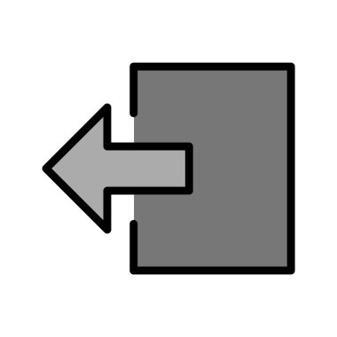 Moda Biçiminde Çıkış Simgesi İzole Arkaplan