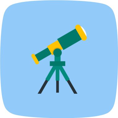 Teleskop simgesi. vektör illüstrasyonu