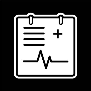 Siyah arka planda tıbbi bir simge. vektör illüstrasyonu