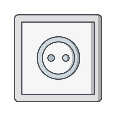 elektrik dolgu simgesi, vektör illüstrasyonu