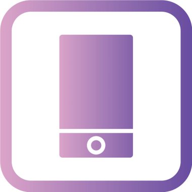 Modern b 'nin vektör çizimi cep telefonu simgesinden yoksun