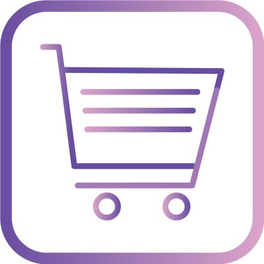 Alışveriş arabası ikonu. vektör illüstrasyonu