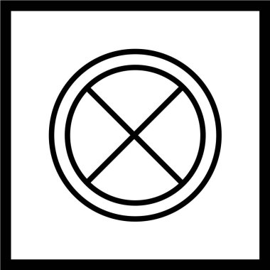 Yasak işaret simgesinin vektör illüstrasyonu