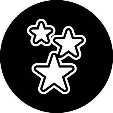 Moda Biçimli Yıldızlar Simgesi Ayrı Arka Gruplandırılmış