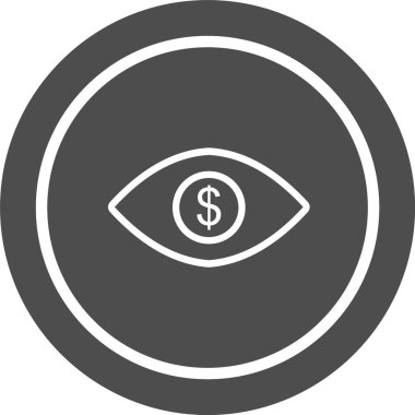 Göz Doları Simgesi Moda Biçiminde İzole Arkaplan      