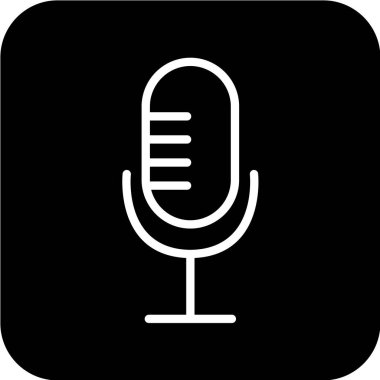 mikrofon simgesi vektör illüstrasyonu