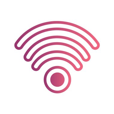 Kablosuz ağ ikonu, vektör illüstrasyonu. düz tasarım biçimi