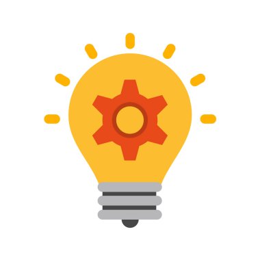 ampul simgesi, vektör illüstrasyonu