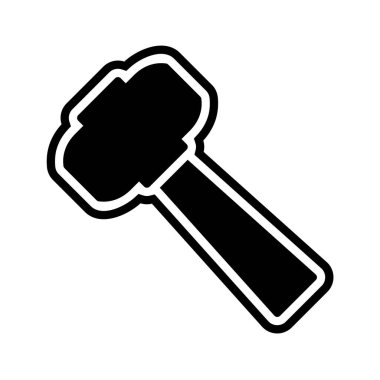 Moda Biçimli Çekiç Simgesi İzole Arkaplan      