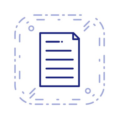 belge simgesi vektör illüstrasyonu