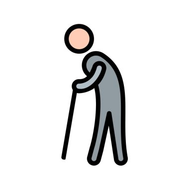 İnsan silueti simgesi vektör illüstrasyon grafik tasarımı