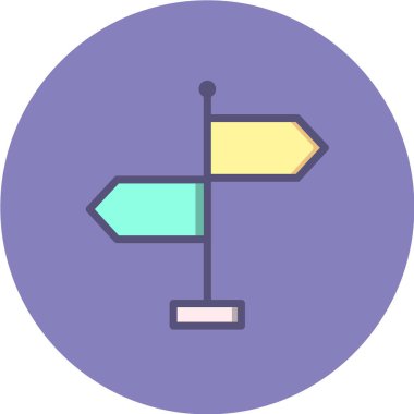 işaret direği düz vektör simgesi