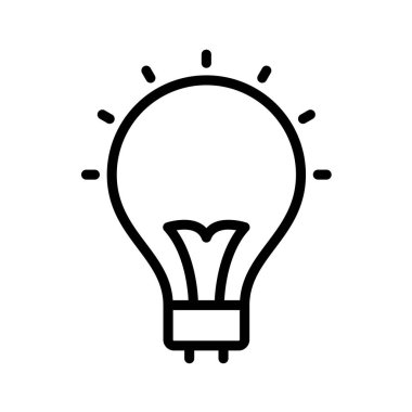 ampul simgesi, vektör illüstrasyonu