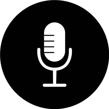 mikrofon simgesi vektör illüstrasyonu