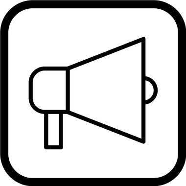 megafon simge çizgi vektörü