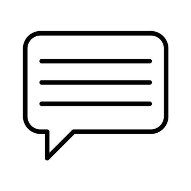 konuşma balonu simgesi, vektör illüstrasyonu