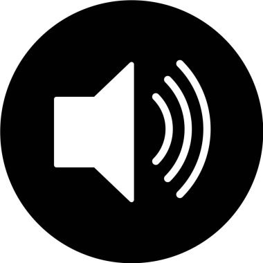 Hoparlör simgesi, vektör illüstrasyonu