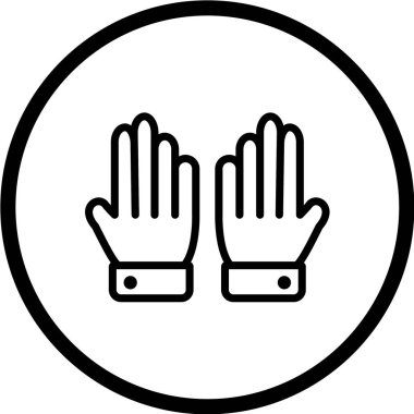 El ve dur işareti simgesinin vektör illüstrasyonu