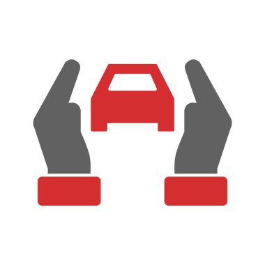 Araba Sigortası Simgesi Moda Tarzı İzole Arkaplan  