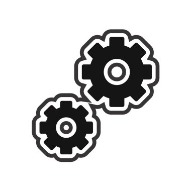 dişli simgesi vektör illüstrasyonu