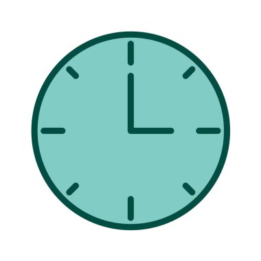 Saat simgesi, vektör illüstrasyonu