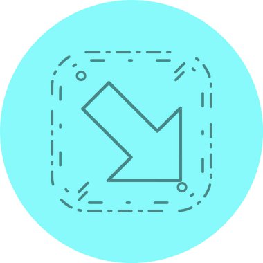 Moda Biçiminde Sağdan Aşağı Simge İzole Arkaplan