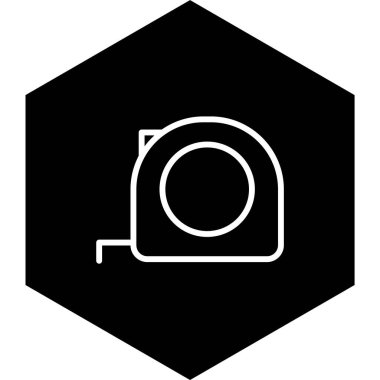 Teyp Simgesi Moda Biçimli İzole Arkaplan Ölçümü      