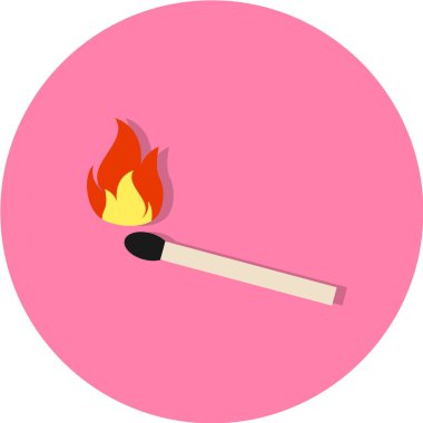 yanan mum düz vektör simgesi