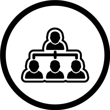 Moda Biçiminde Organizasyon Simgesi İzole Arkaplan