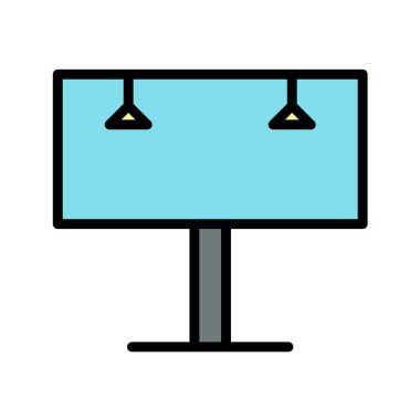 Monitör simgesinin vektör illüstrasyonu