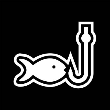 Moda Biçiminde Balıkçılık Simgesi İzole Arkaplan