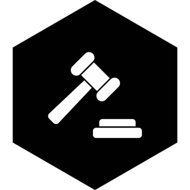 Açık Artırma Simgesi Moda Biçiminde İzole Arkaplan    