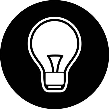Bir ampul simgesinin vektör illüstrasyonu