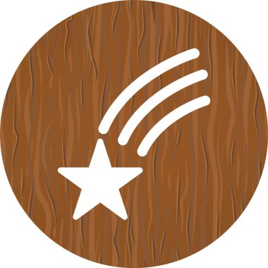 Düşen Yıldız Simgesi Moda Biçiminde İzole Arka Gruplandırılmış