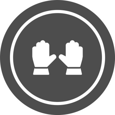 Moda Biçiminde Eldiven Simgesi İzole Arkaplan      