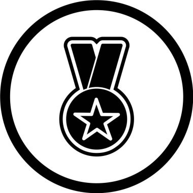 Madalya ikon vektör illüstrasyonu