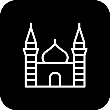 Cami silueti vektör illüstrasyonu