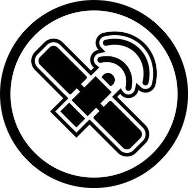 Moda Biçiminde Uzay İstasyonu Simgesi Ayrı Arka Gruplandırılmış