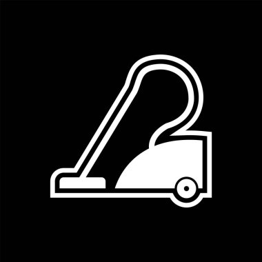 Süpürge Temizleme Simgesi Moda Biçiminde İzole Arkaplan 