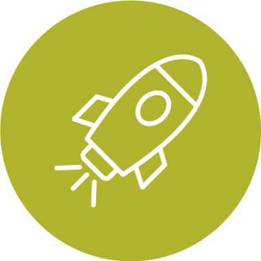 roket ikonu vektör illüstrasyonu